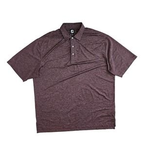 Footjoy FJ (Mens 2XL) Red Striped Polo Golf Button‎ Shirt Short Sleeve Stretch